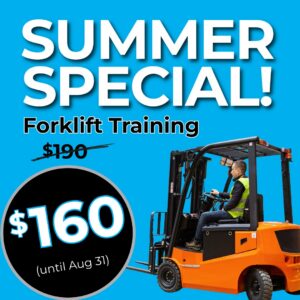 forklift training special price pop up regularly $190 on for $160